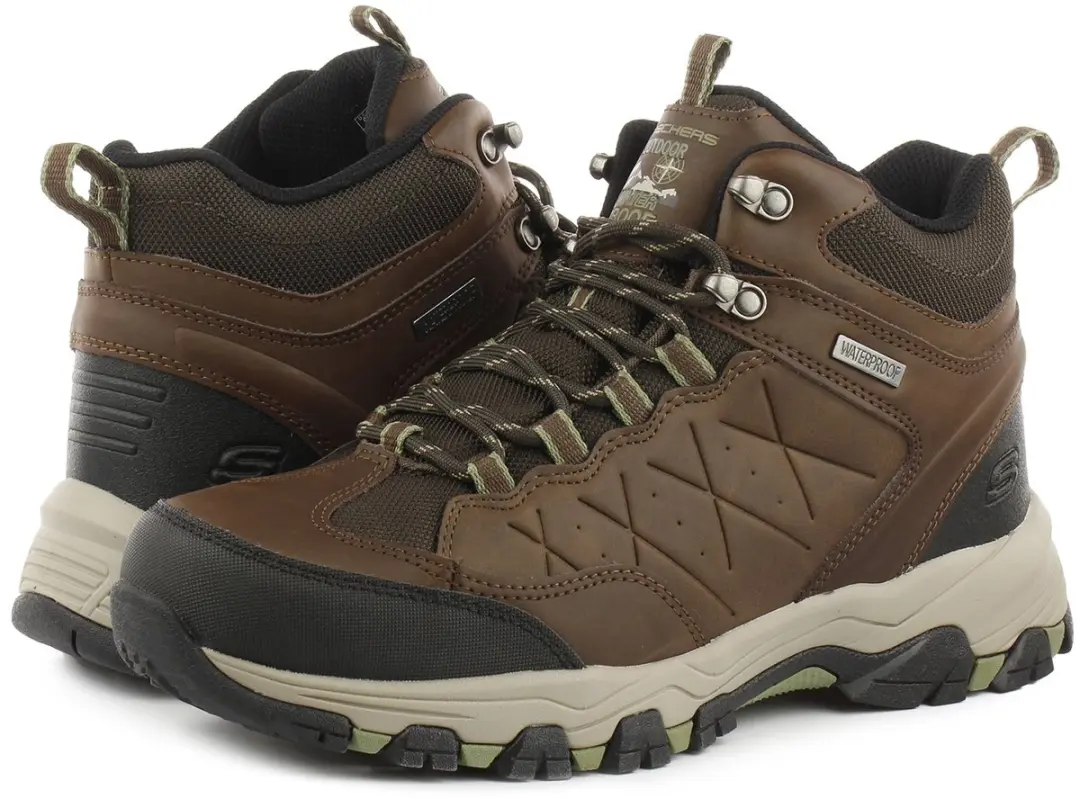 SKECHERS SELMEN TELAGO Skechers herenschoenen bruin model 66283-LTBR maat 45,5