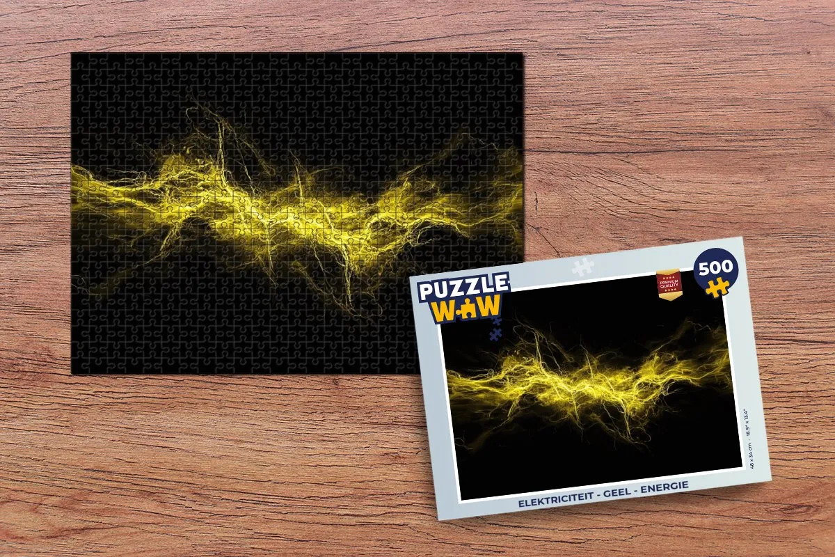PuzzleWow Elektriciteit Legpuzzel 500 Stuks - Geel