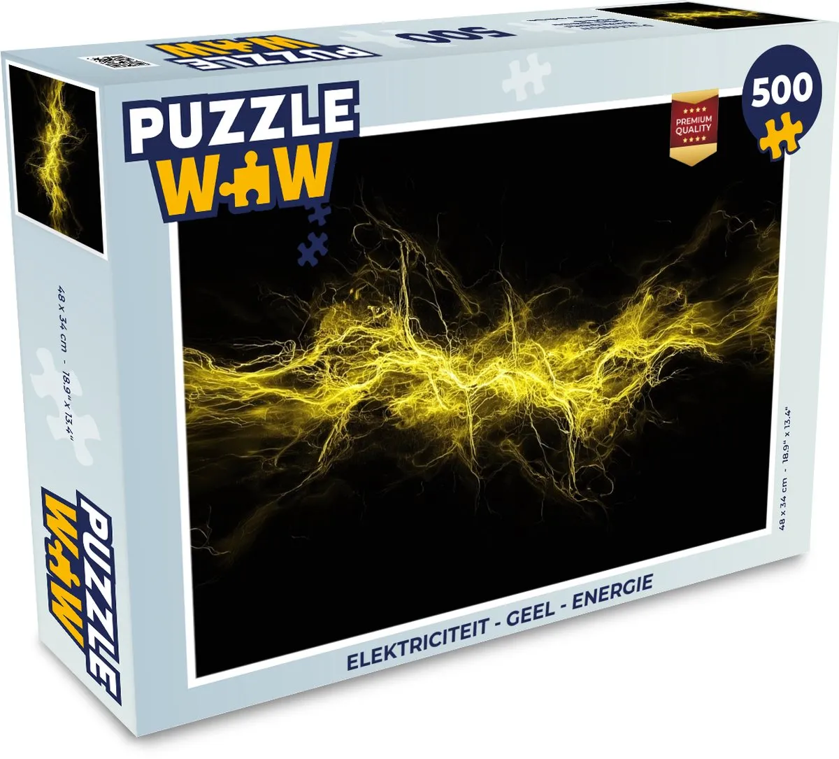 PuzzleWow Elektriciteit Legpuzzel 500 Stuks - Geel