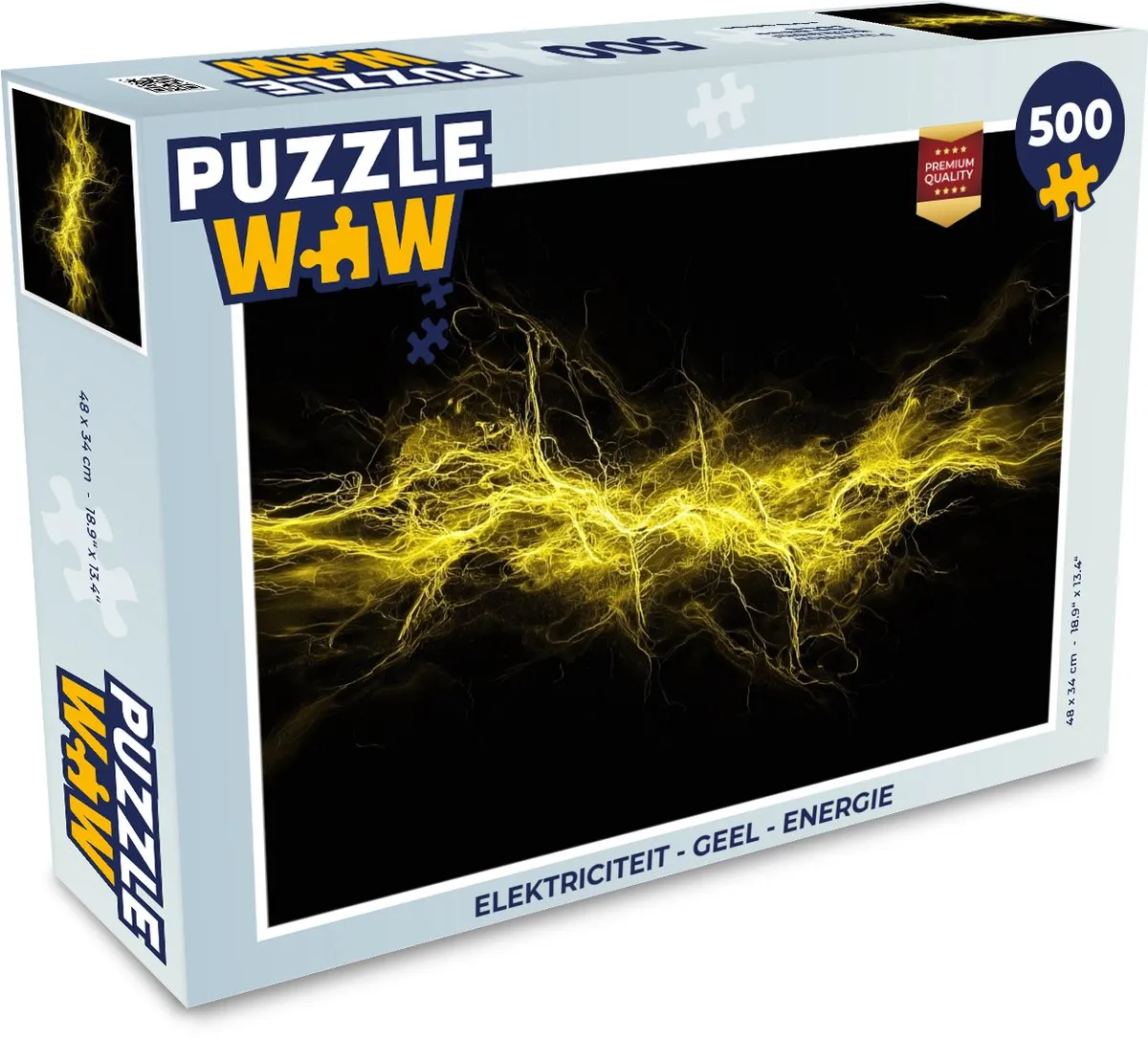 PuzzleWow Elektriciteit Legpuzzel 500 Stuks - Geel