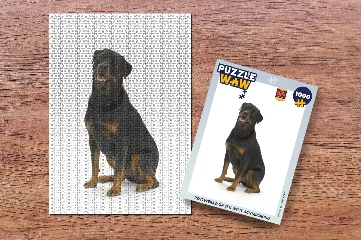 PuzzleWow Legpuzzel Rottweiler 1000 Stuks - Multicolor