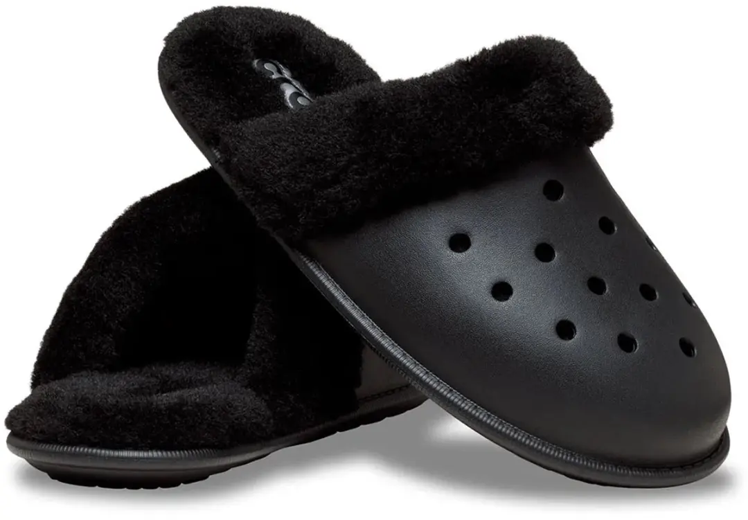 Crocs Classic Fuzz Scuff Sandalen - Zwart - afbeelding 2 van 6