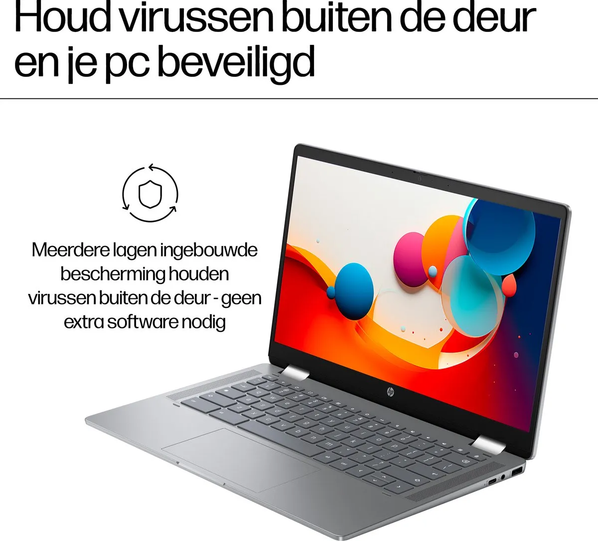 HP Chromebook x360 14b-cd0635nd - 35,6cm Touchscreen Full HD - 8GB 256GB - Zilver