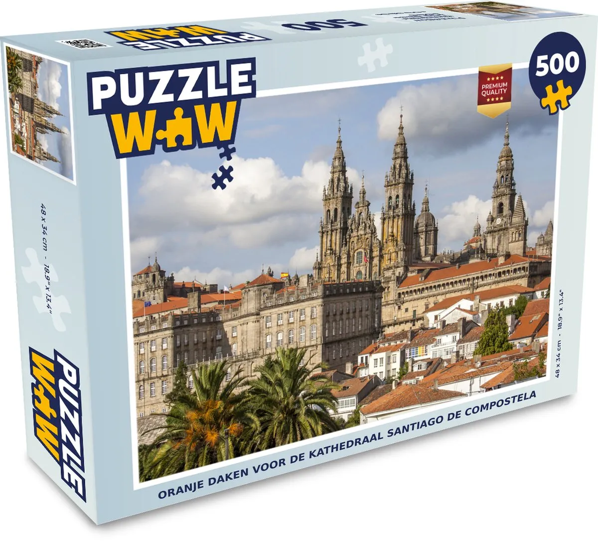 PuzzleWow Legpuzzel Santiago de Compostela 500 Stuks
