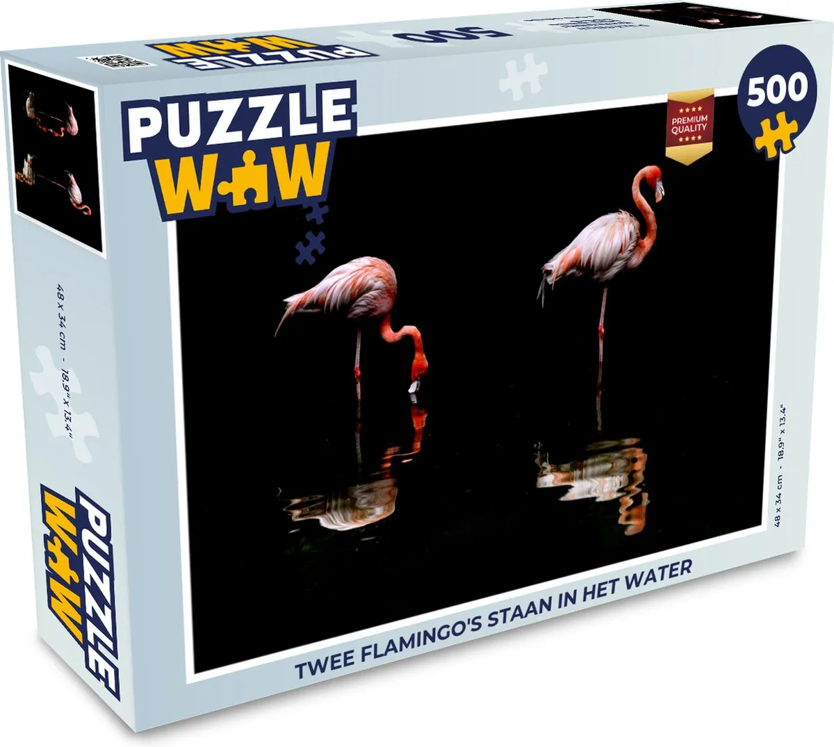 PuzzleWow Flamingo's in het Water Legpuzzel 500 Stuks - Multicolor
