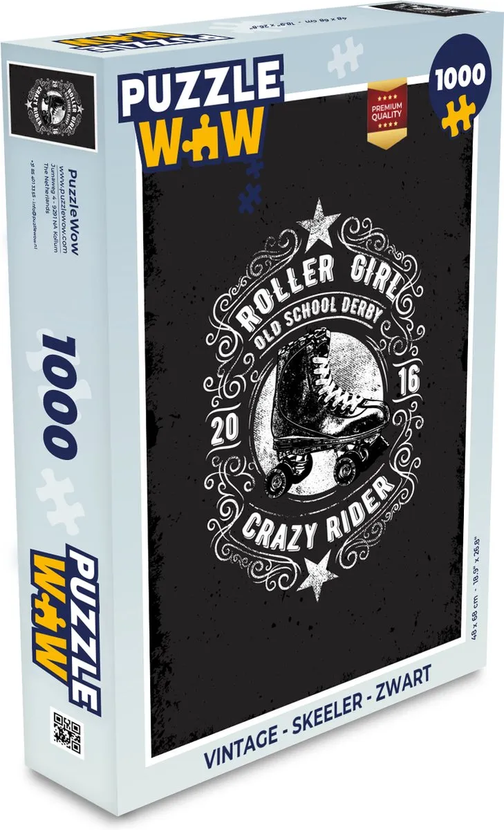 PuzzleWow Vintage Skeeler Legpuzzel 1000 Stuks - Multicolor