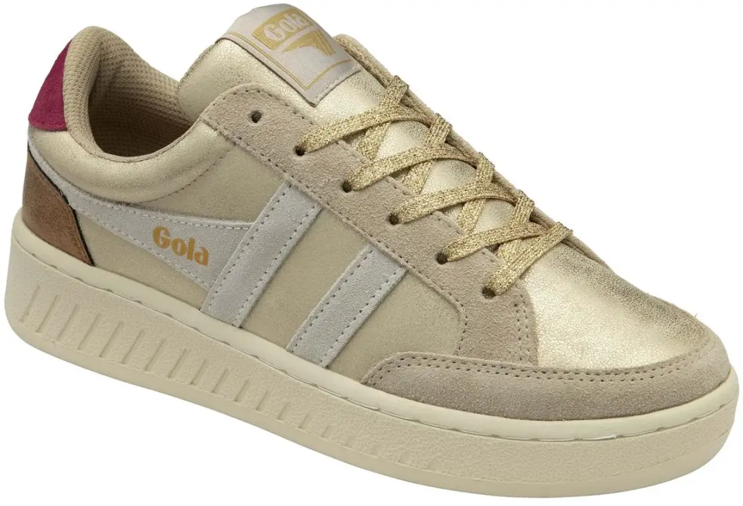 Gola Superslam Blaze II Trainer CLB773 - 36 - Gold/Offwhite/Cerise