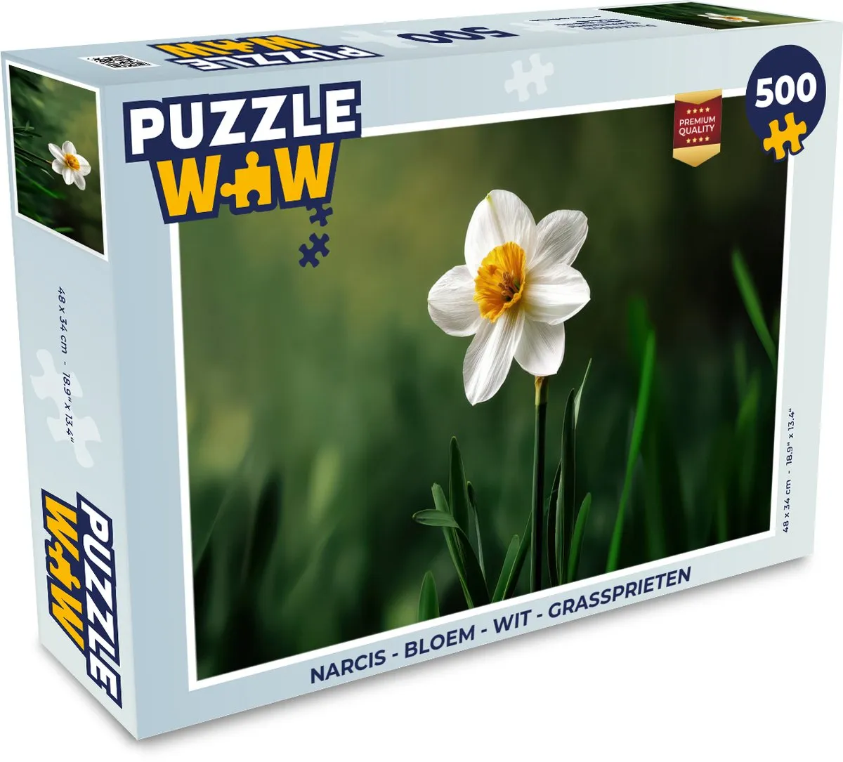 PuzzleWow Narcis Legpuzzel 500 Stuks - Wit