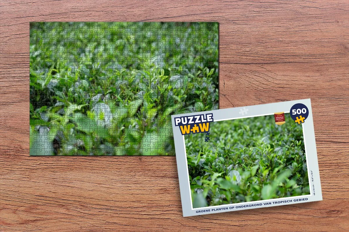 PuzzleWow Legpuzzel Groene planten 500 Stuks - Multicolor
