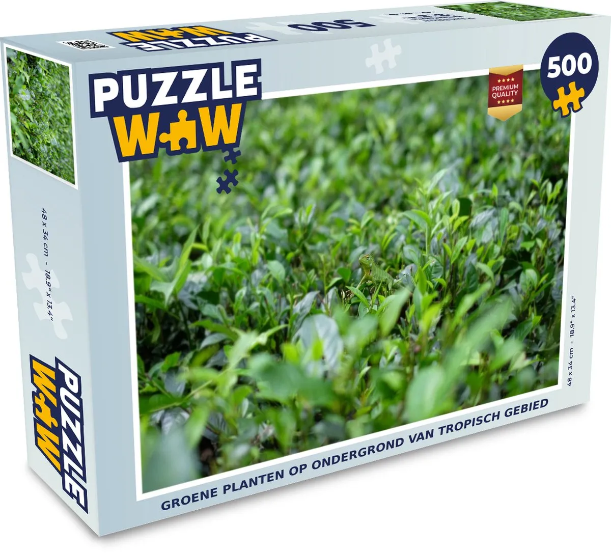 PuzzleWow Legpuzzel Groene planten 500 Stuks - Multicolor