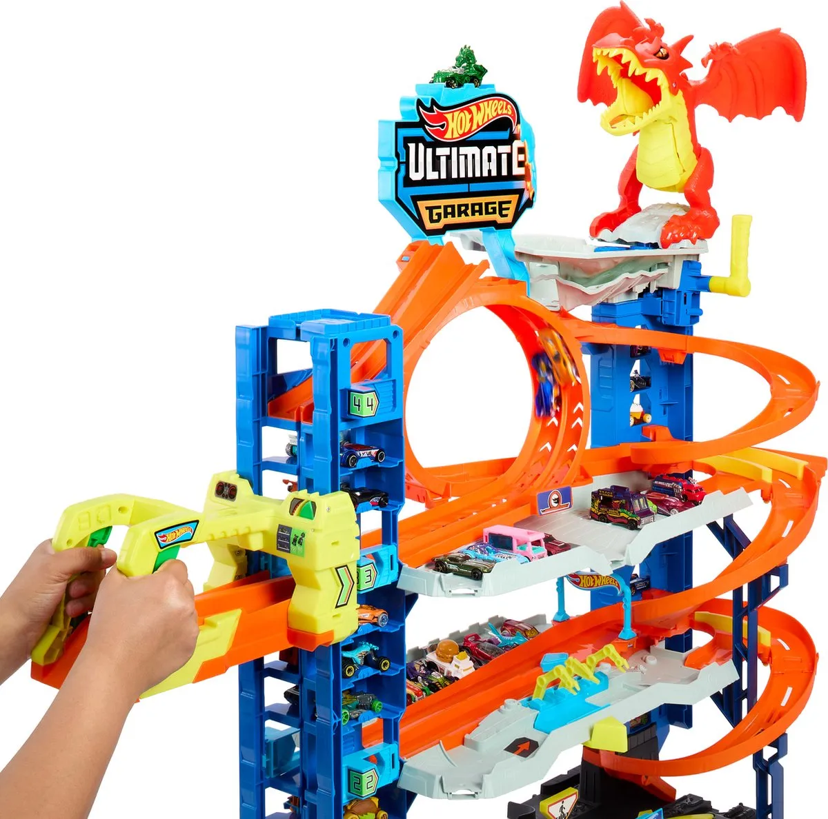 Hot Wheels City Ultieme Garage HKX48 - Speelset - 2 Metalen Auto's