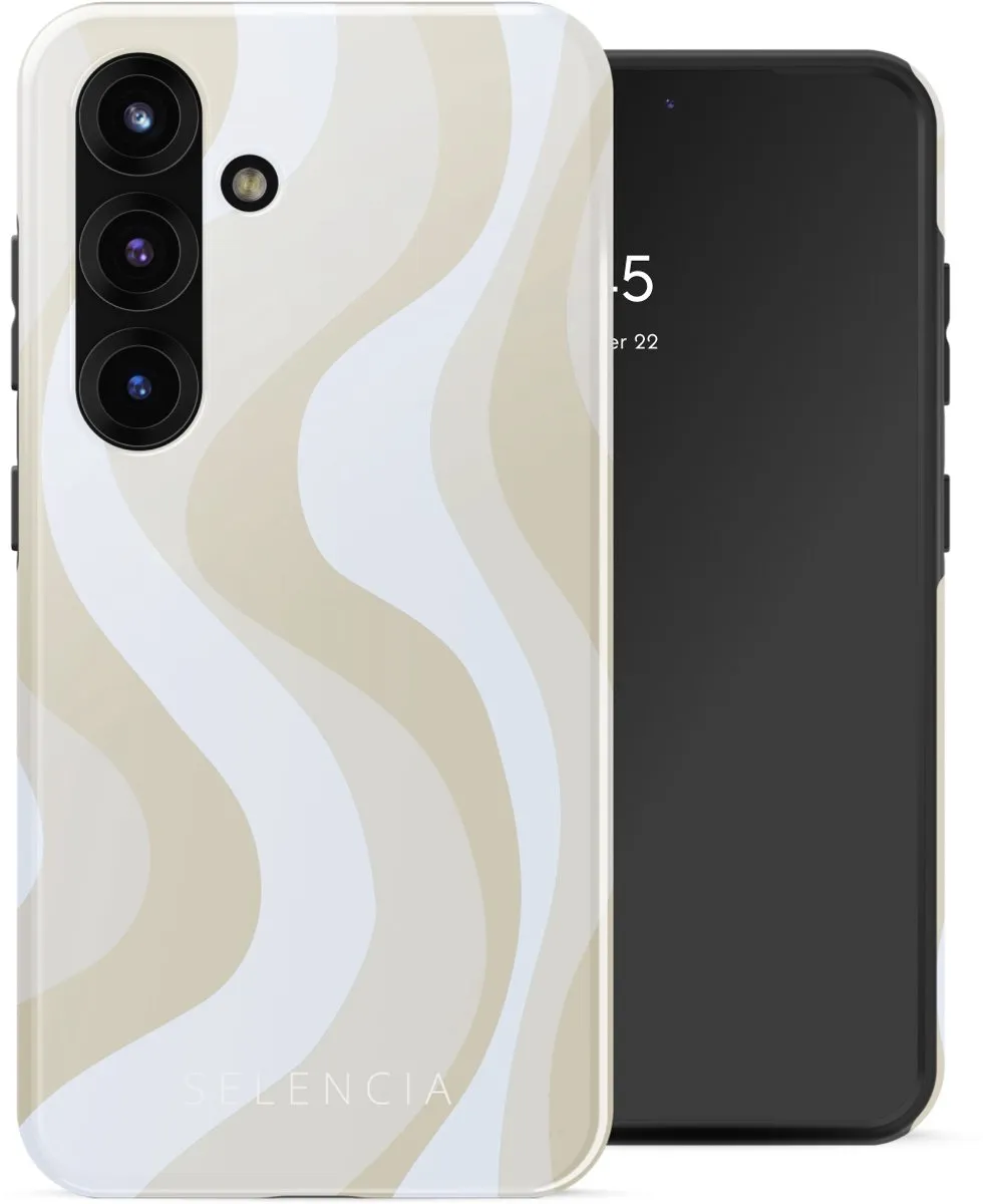 Selencia Hoesje Samsung Galaxy S25 Desert Waves Beige