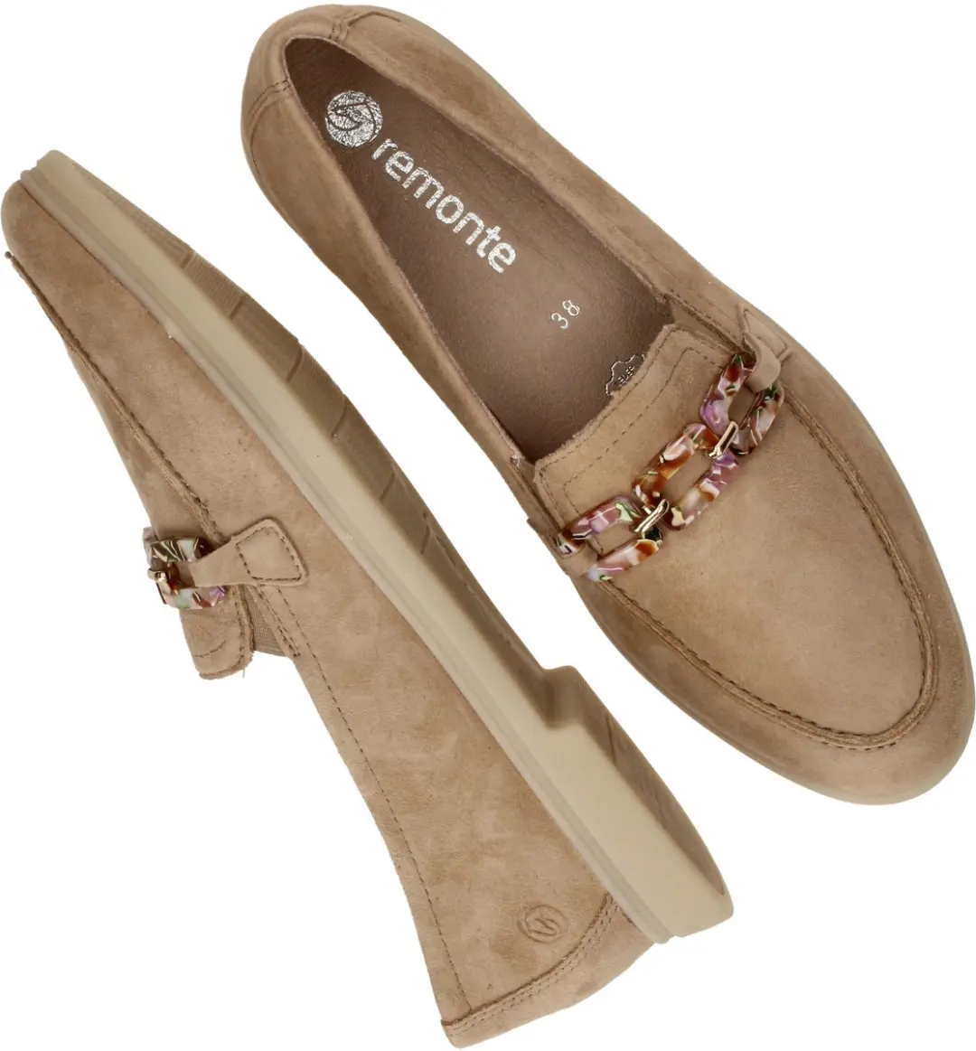 Remonte Dames Instappers - Beige - afbeelding 3 van 6