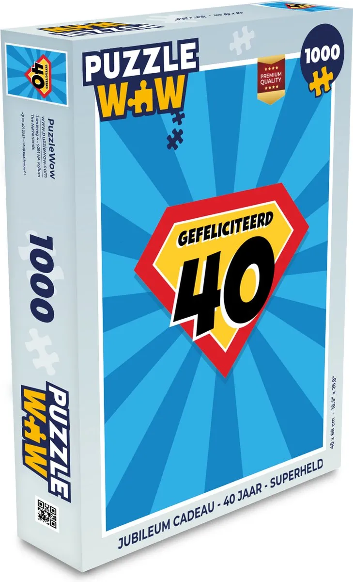 PuzzleWow Superheld Legpuzzel 1000 Stuks - Multicolor