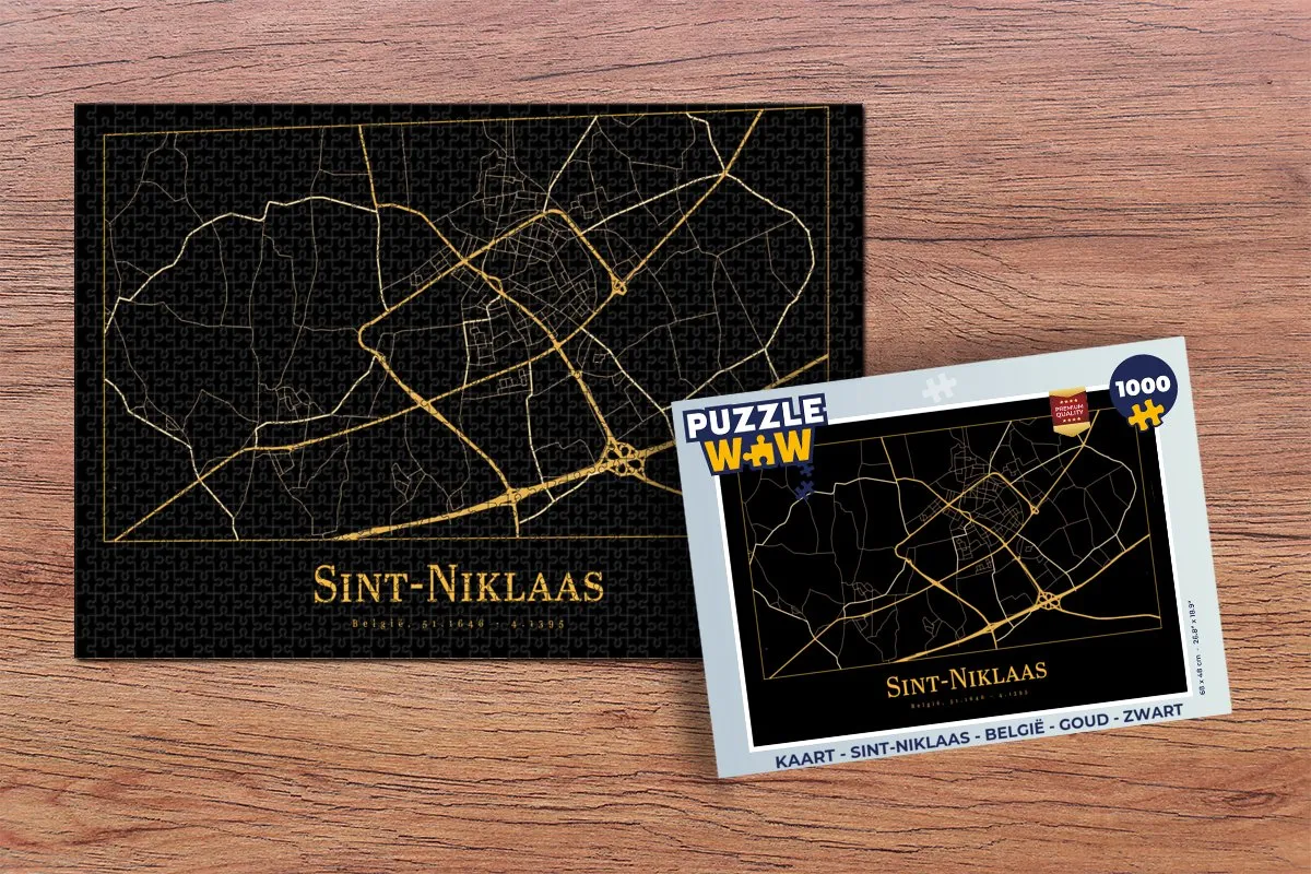 PuzzleWow Sint-Niklaas Legpuzzel 1000 Stuks - Multicolor