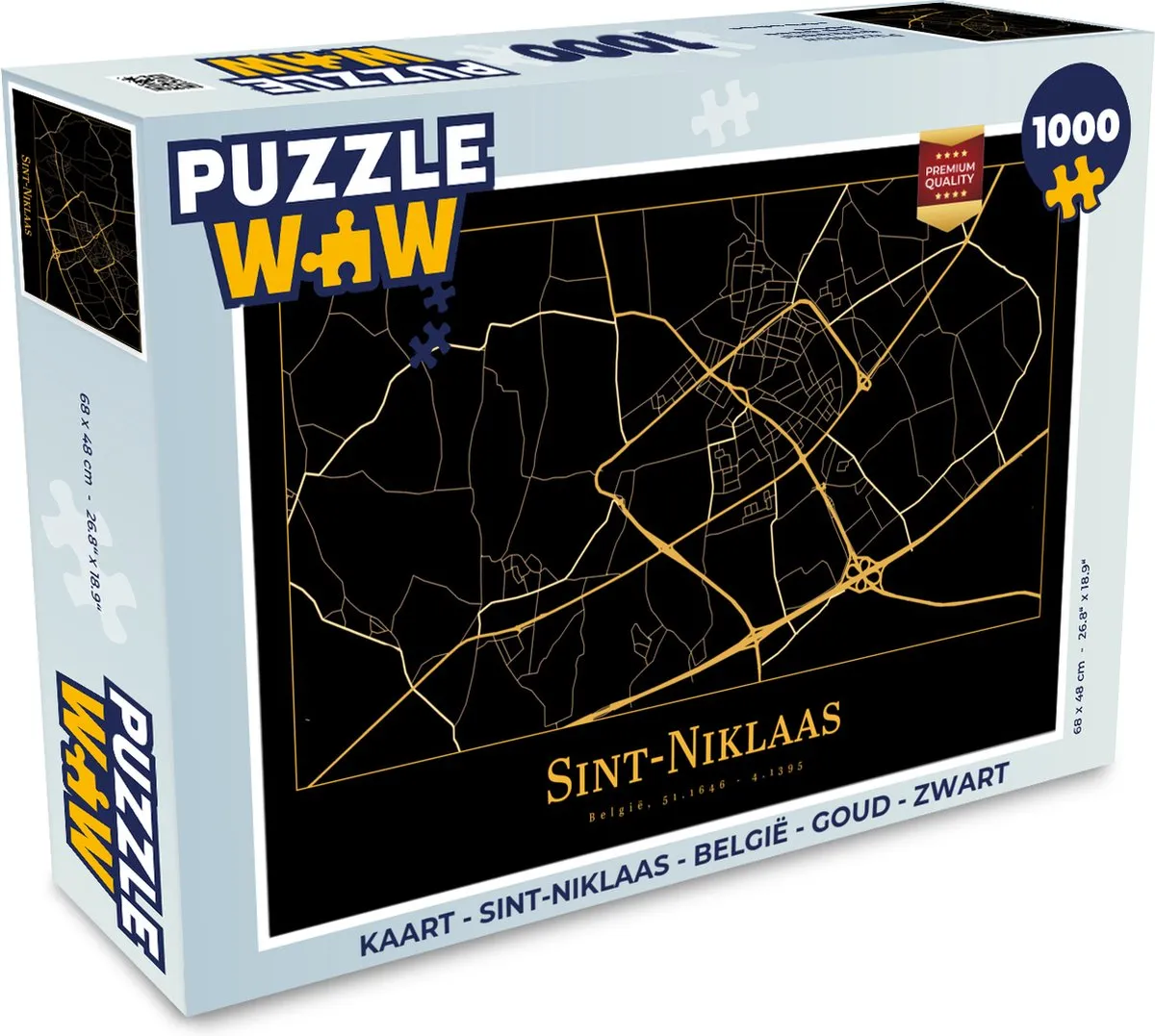 PuzzleWow Sint-Niklaas Legpuzzel 1000 Stuks - Multicolor