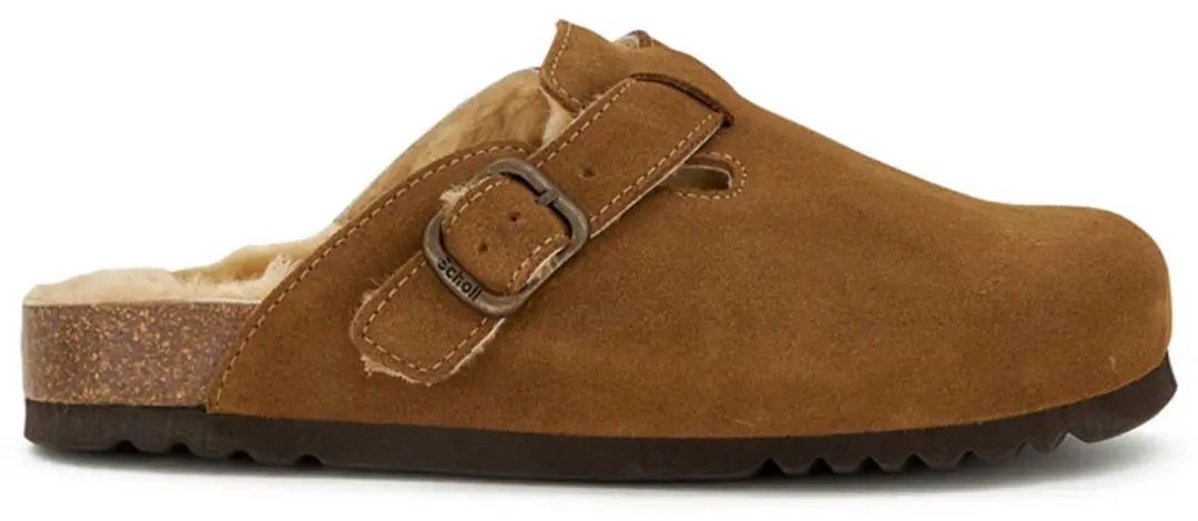 Scholl FAE NEW F Suede Clogs - Taupe - Maat 36