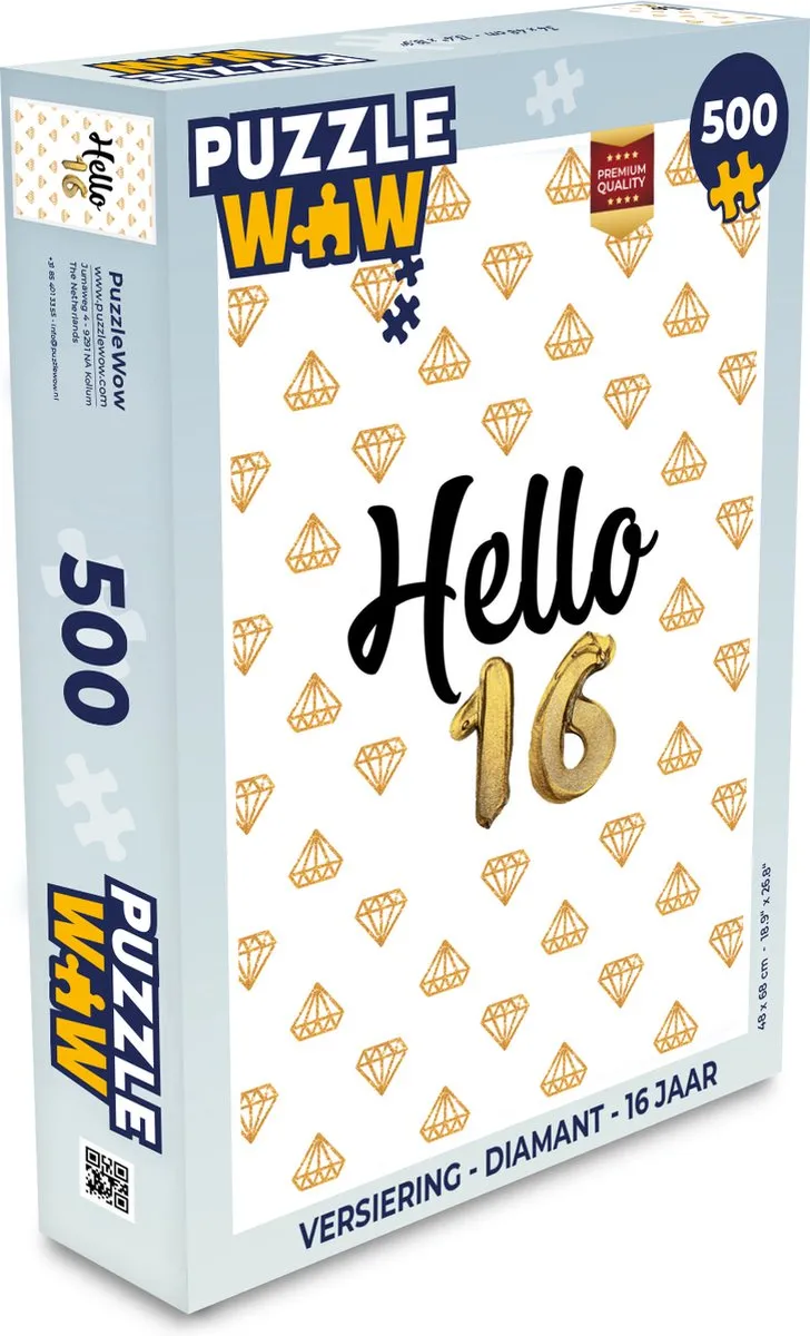 PuzzleWow Diamant Legpuzzel 500 Stuks - Multicolor