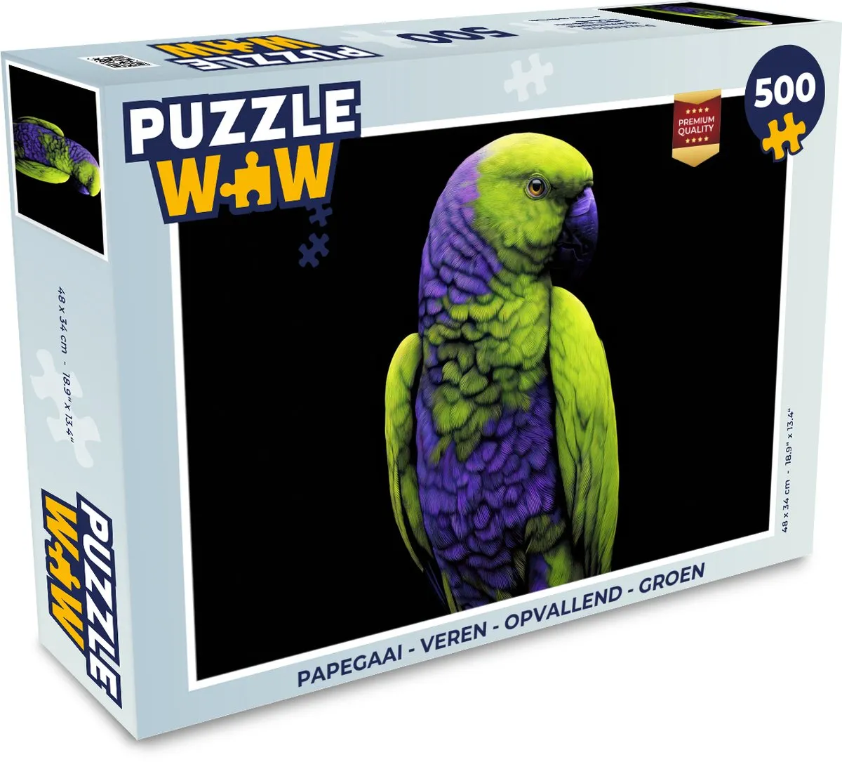 PuzzleWow Papegaai Legpuzzel 500 Stuks - Groen