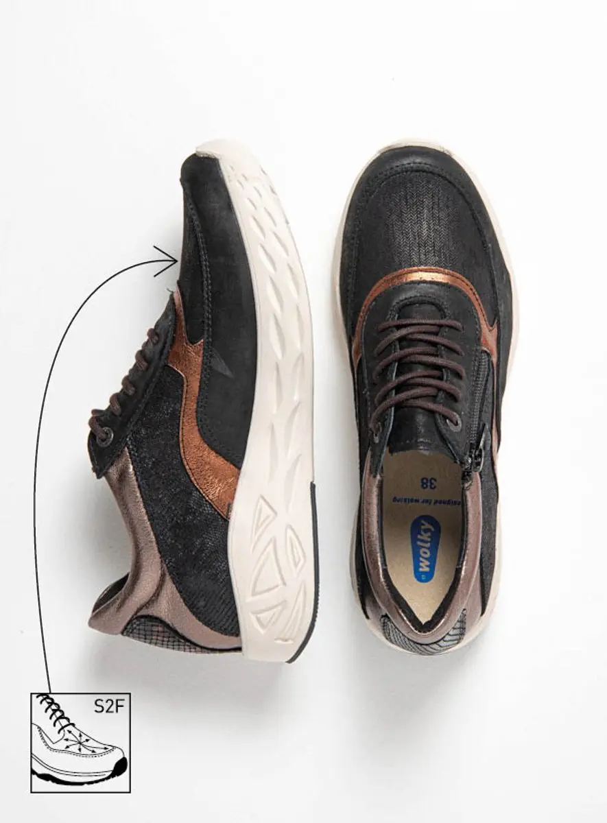 Wolky Dames Sneakers Vitality S2F 05703 - Zwart