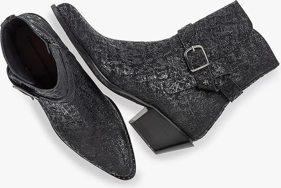 Floris van Bommel Enkellaars Enzi 07.05 SFW.50051.10.03 - Zwart