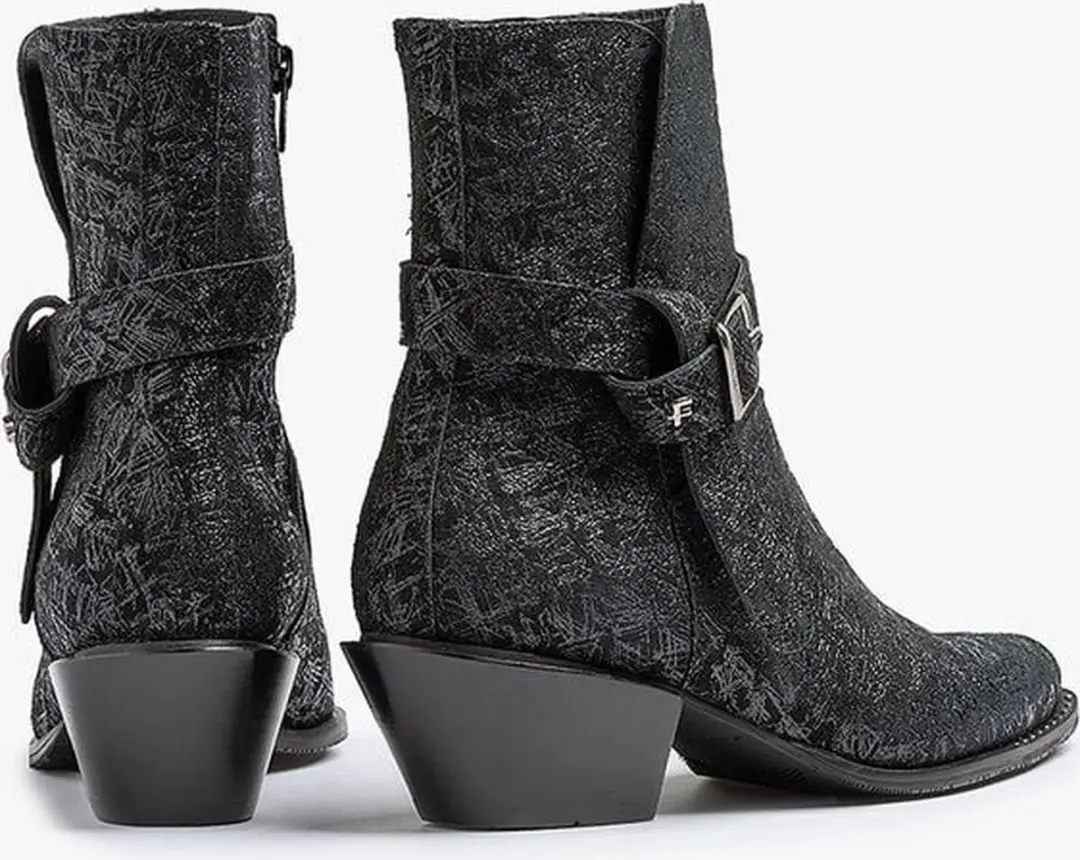 Floris van Bommel Enkellaars Enzi 07.05 SFW.50051.10.03 - Zwart
