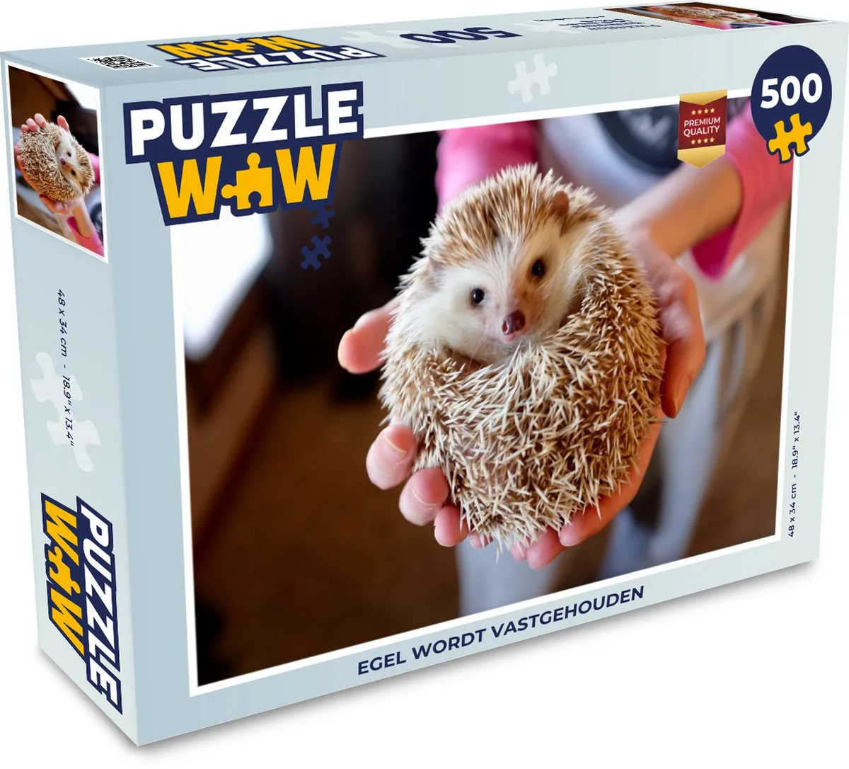 PuzzleWow Legpuzzel Egel 500 Stuks - Multicolor