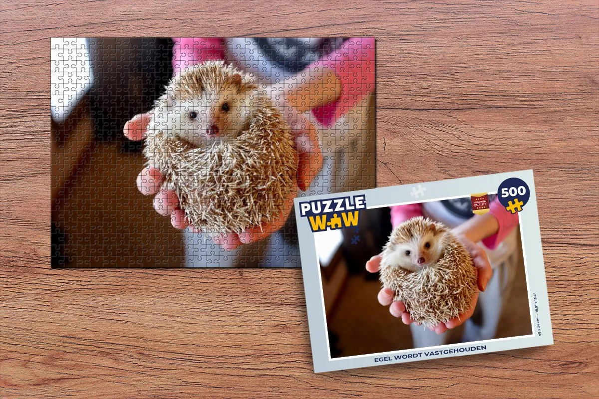 PuzzleWow Legpuzzel Egel 500 Stuks - Multicolor