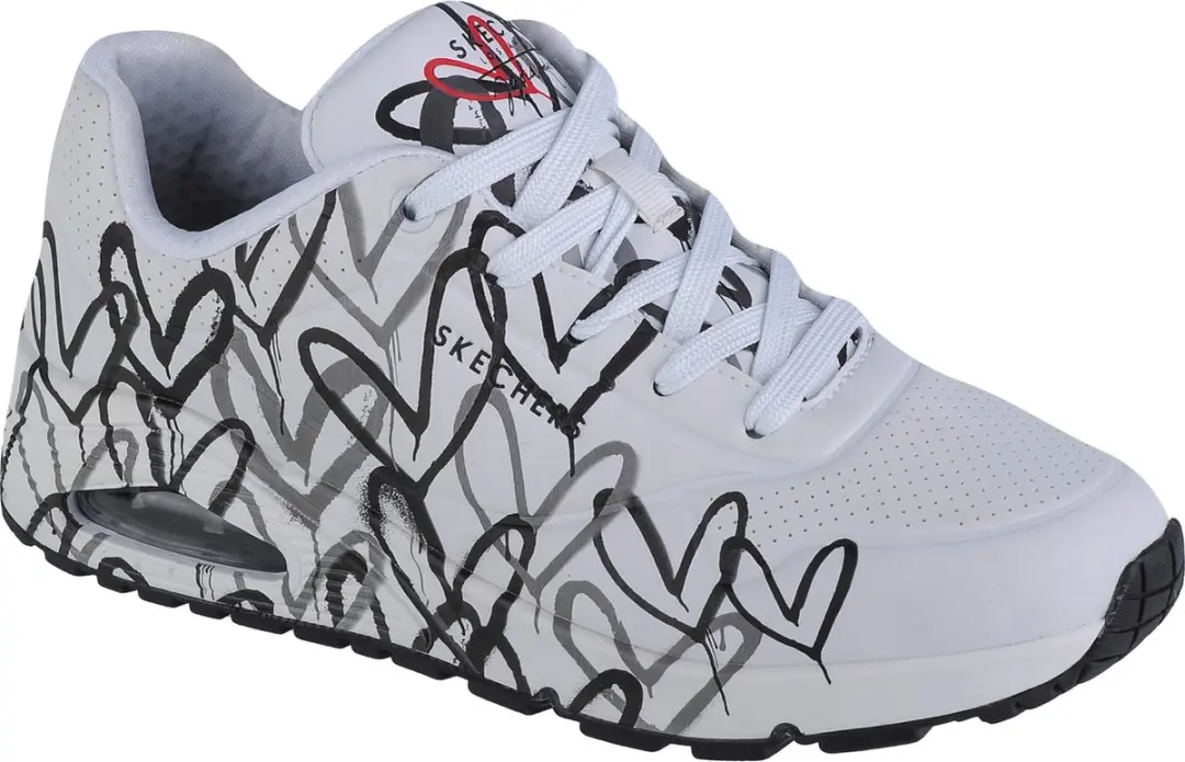 Skechers Uno-Spread The Love 155507-WBGY, Vrouwen, Wit, Sneakers, maat: 37,5