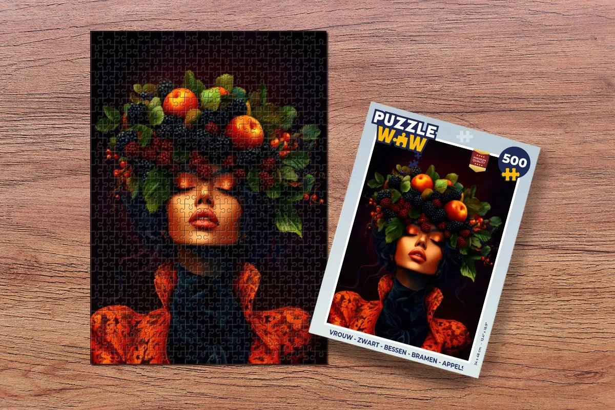 PuzzleWow Vrouw Bessen Legpuzzel 500 Stuks - MPN 8721169392653