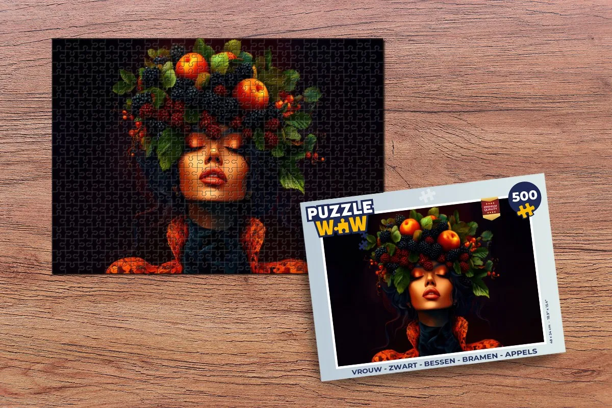 PuzzleWow Vrouw Bessen Legpuzzel 500 Stuks - MPN 8721169392653