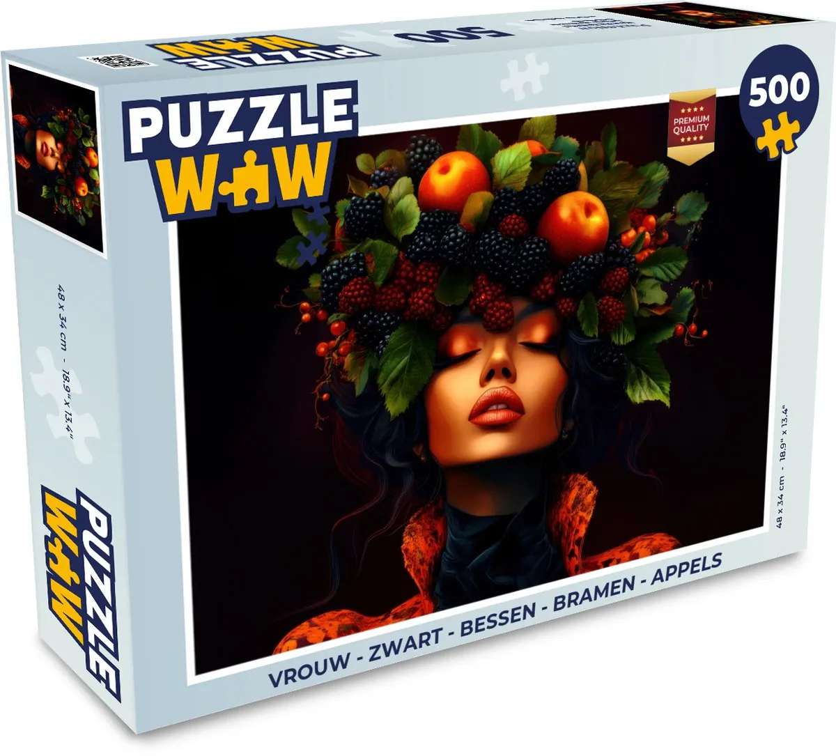 PuzzleWow Vrouw Bessen Legpuzzel 500 Stuks - MPN 8721169392653