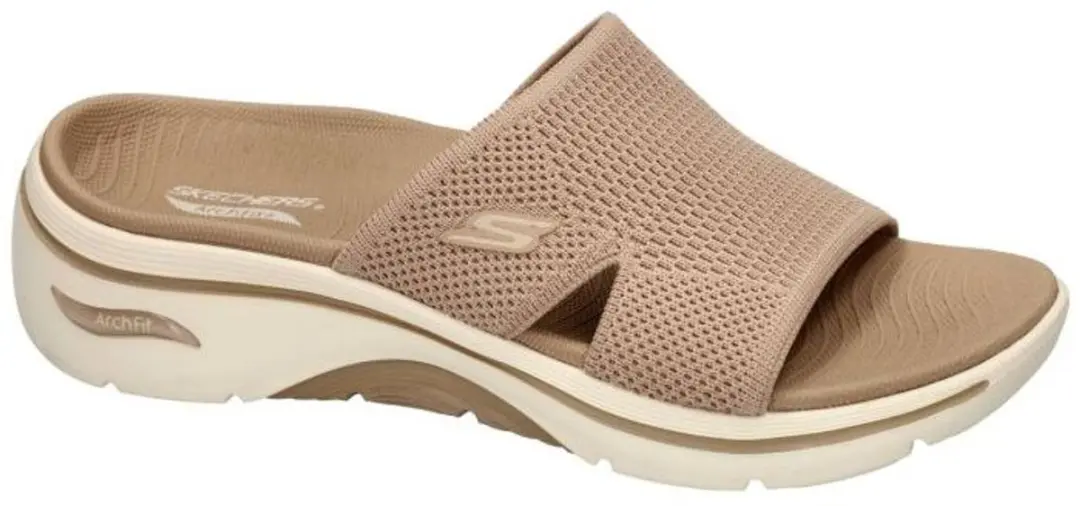 Skechers Go Walk Arch Fit 2.0 Slippers - Beige - Maat 40 - afbeelding 3 van 6