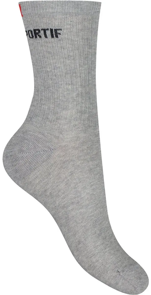 Le Coq Sportif Ess Haute X2 N°1 Sokken - Light Heather Grey - afbeelding 4 van 6