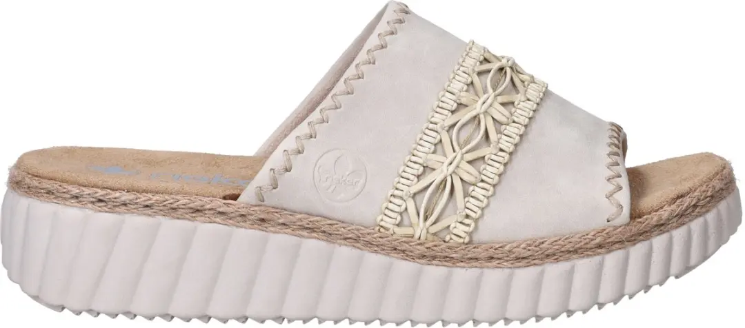 Rieker Slippers Beige Textiel - Dames - Maat 37 - afbeelding 2 van 6