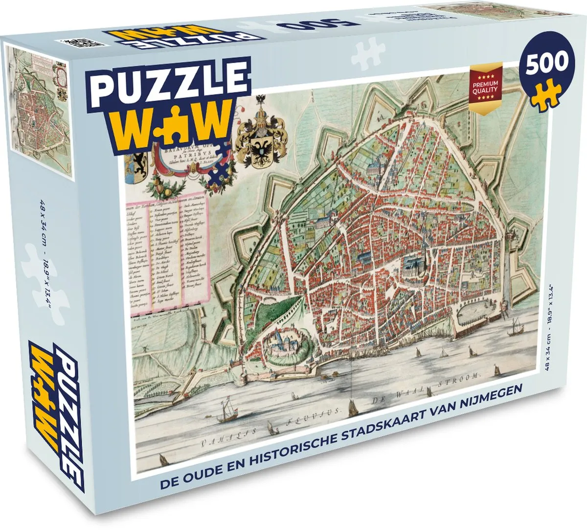 PuzzleWow Nederland Vintage Legpuzzel 500 Stuks - Multicolor