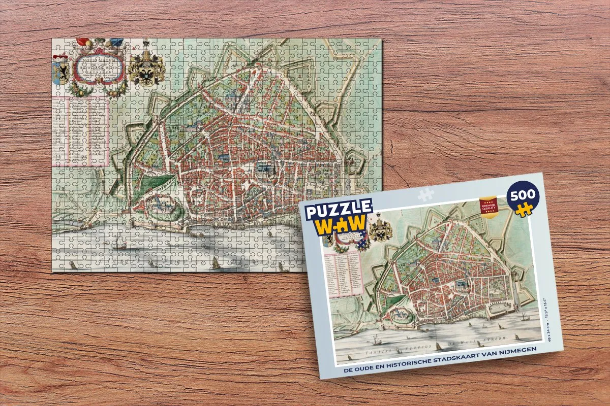 PuzzleWow Nederland Vintage Legpuzzel 500 Stuks - Multicolor