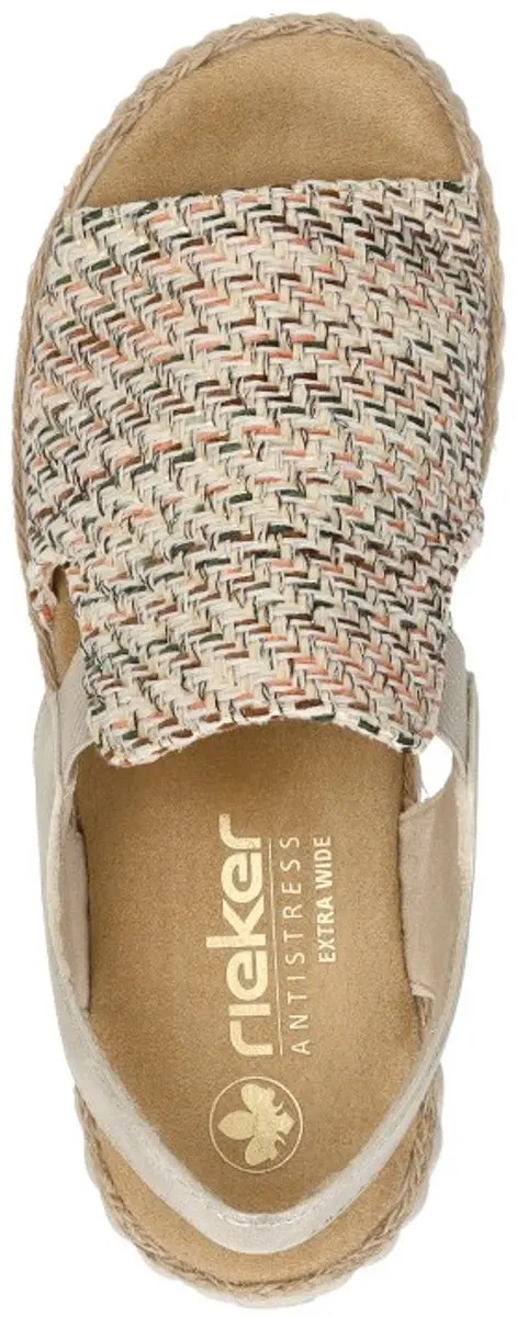 Rieker Sandalen Plat 44767 - Maat 42 - Beige