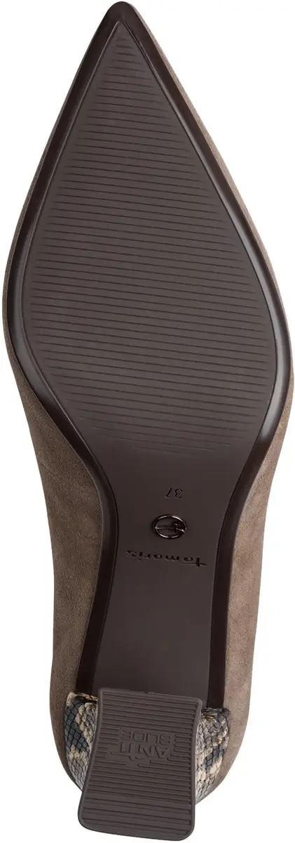 Tamaris Pumps Taupe Suède - Maat 41 - afbeelding 4 van 6