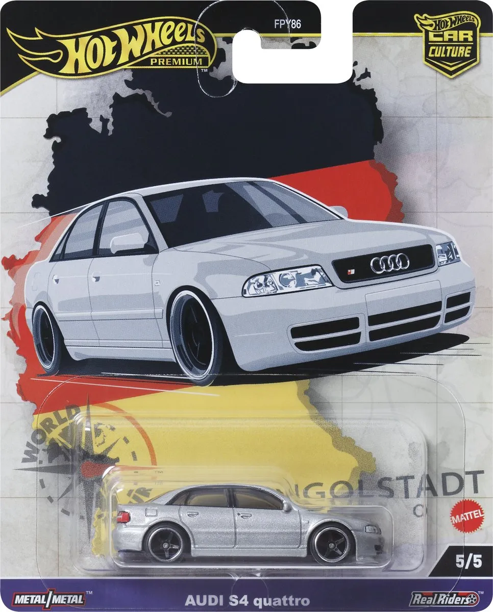 Hot Wheels Audi S4 Quattro HRV81 - Zilver