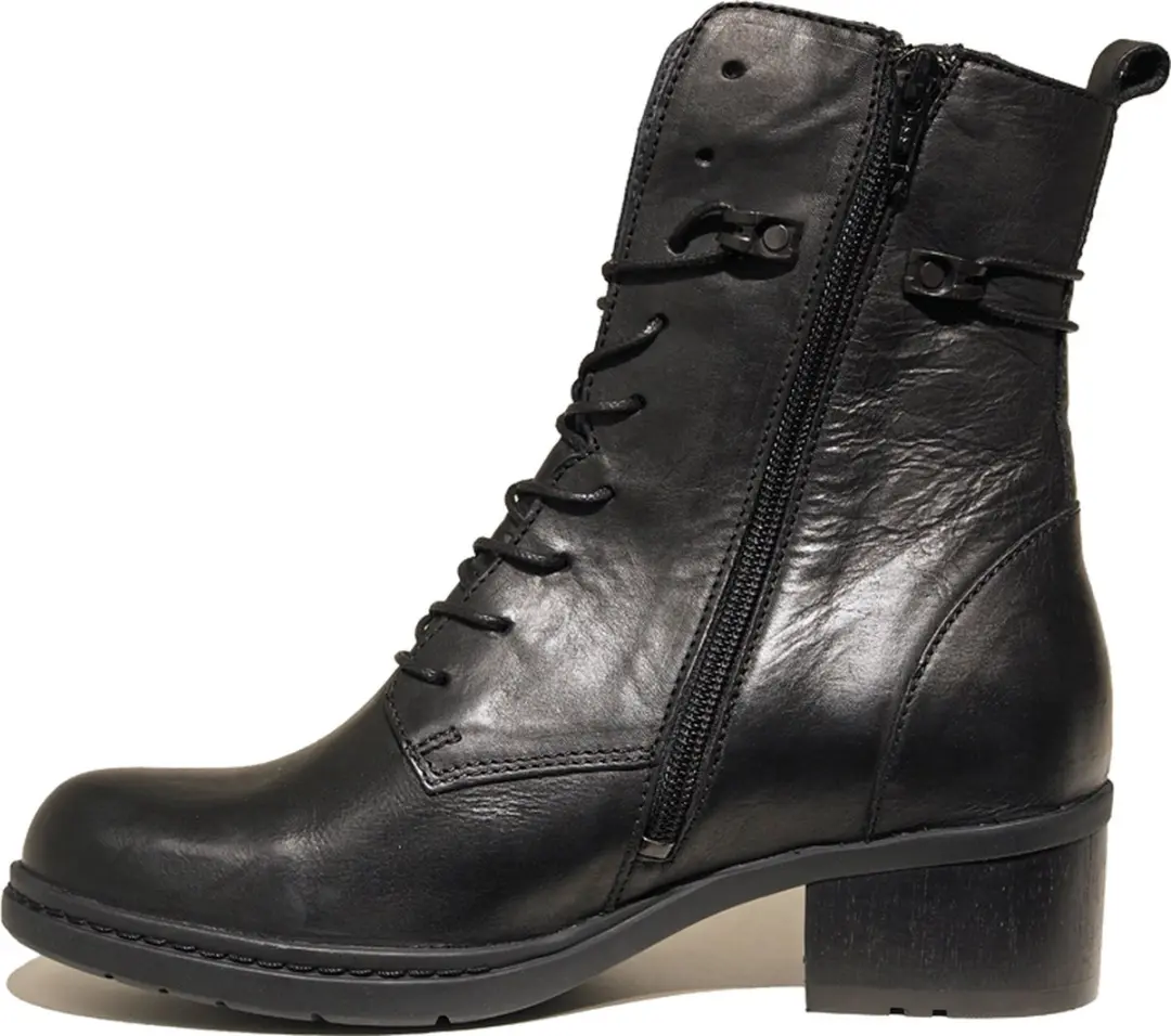 Wolky Rimbley Laarzen - Zwart Leer