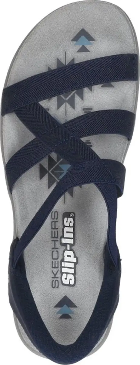 Skechers Reggae Slim-Stretch Flex Sandalen - Navy