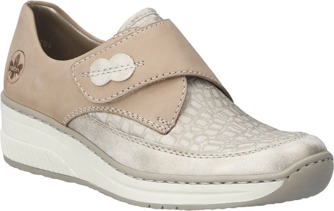 RIEKER 487C0-60 Velcroschoen beige maat 37