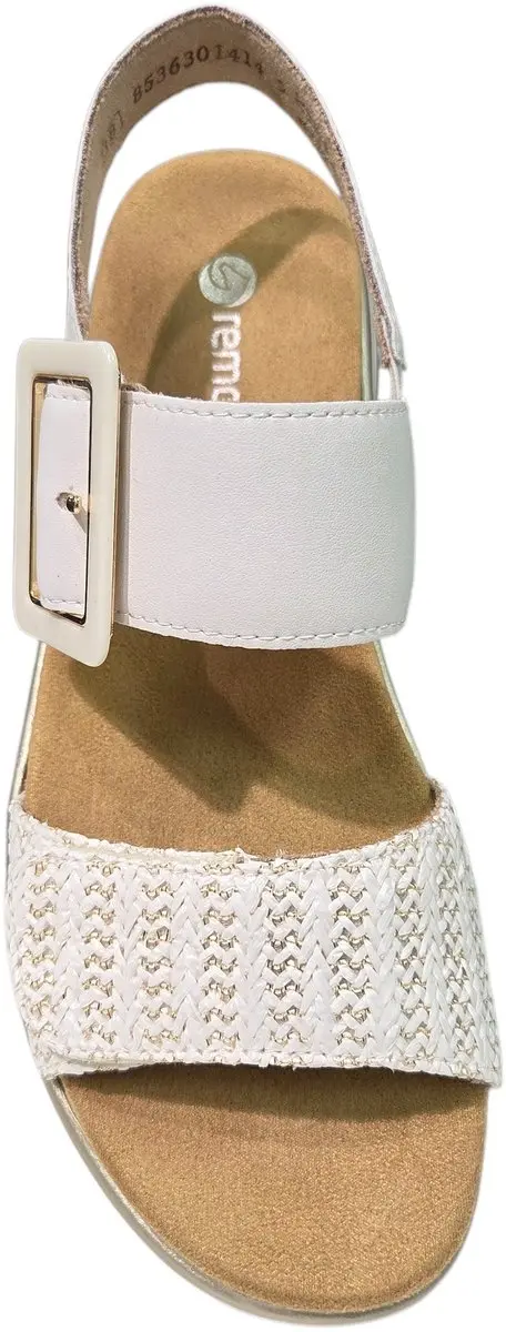 Remonte D1J53-81 Sandalen Wit Leer Dames - Wit/Goud - 39
