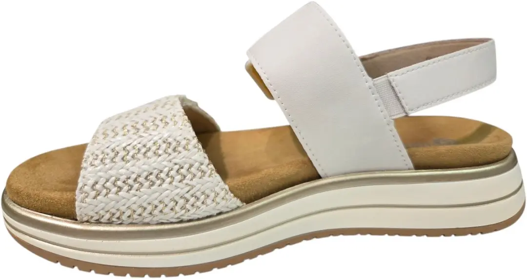 Remonte D1J53-81 Sandalen Wit Leer Dames - Wit/Goud - 39