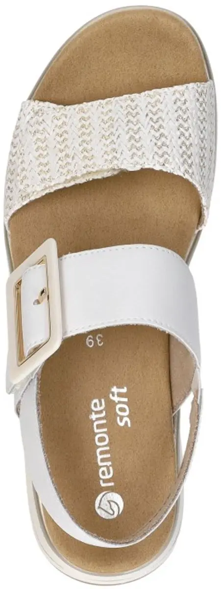 Remonte D1J53-81 Sandalen Wit Leer Dames - Wit/Goud - 39