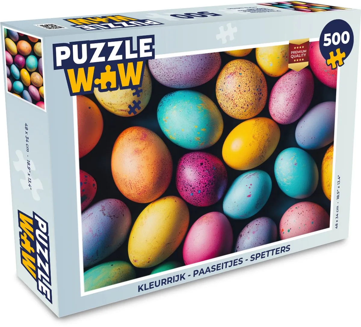 PuzzleWow Paaseitjes Spetters Legpuzzel 500 Stuks - Multi