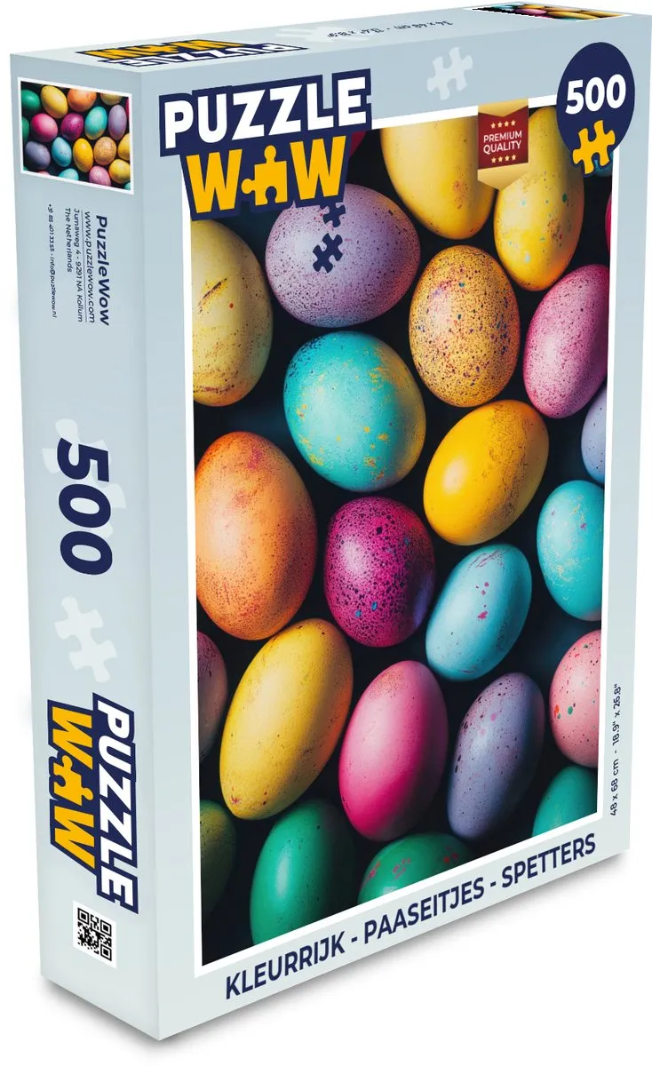 PuzzleWow Paaseitjes Spetters Legpuzzel 500 Stuks