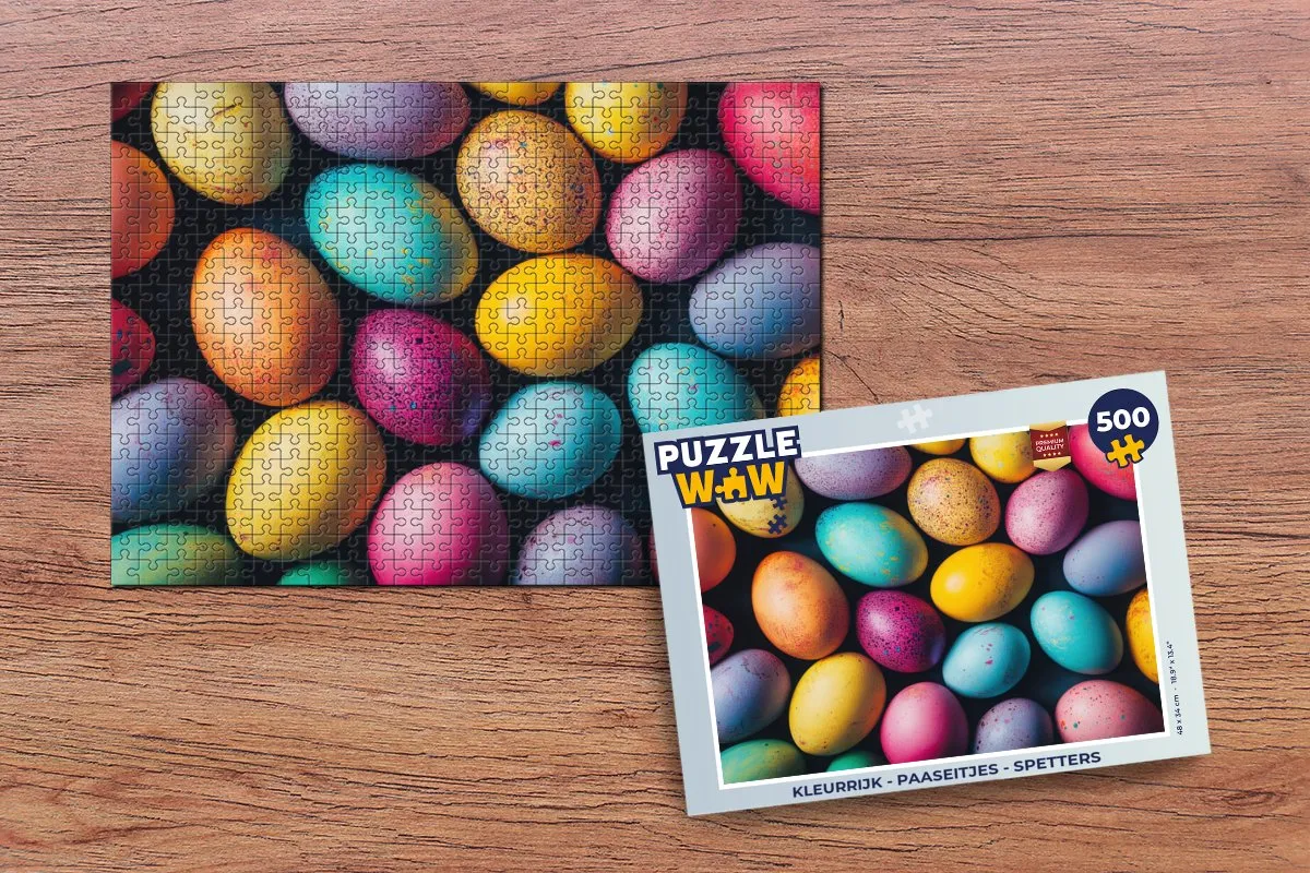 PuzzleWow Paaseitjes Spetters Legpuzzel 500 Stuks - Multi