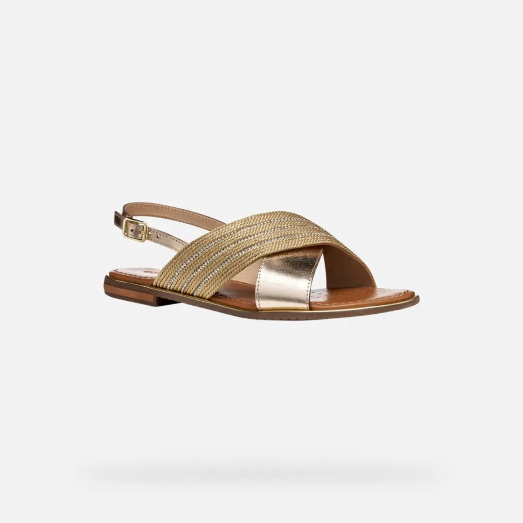 Geox Sozy Plus Dames Sandalen - Donker/Licht Goud - Maat 41